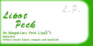 lipot peck business card